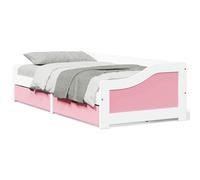 Berkfield Day Bed With 2 Drawers Without Mattress Irun White&pink 90X200 Cm