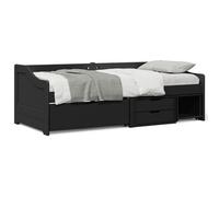 Berkfield Day Bed With 3 Drawers Without Mattress Irun Black 90X200 Cm