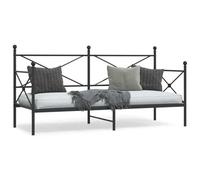 Berkfield Day Bed Without Mattress Black 80X200 Cm Steel