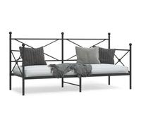 Berkfield Day Bed Without Mattress Black 90X200 Cm Steel