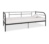 Berkfield Daybed Frame Black Metal 90X200 Cm
