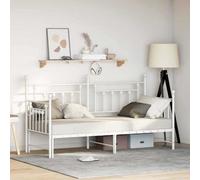 Berkfield Daybed Frame With Trundle White 75X190 Cm Steel