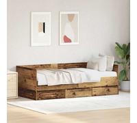 Berkfield Daybed Old Wood Engineered Wood 90 X 190 Cm Sturdy Daybed