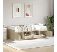 Berkfield Daybed With Drawers Without Mattress Sonoma Oak 90X190 Cm Single