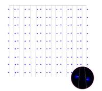 Berkfield Decorative Led Curtain Fairy Lights 3X3M 300 Led Blue 8 Function