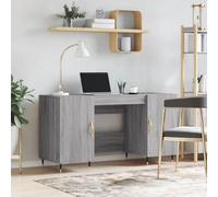 Berkfield Desk Grey Sonoma 140X50X75 Cm Engineered Wood