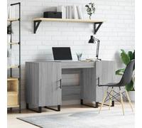 Berkfield Desk Grey Sonoma 140X50X75 Cm Engineered Wood