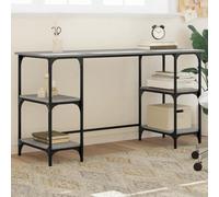 Berkfield Desk Grey Sonoma 140X50X75 Cm Metal And Engineered Wood