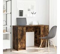 Berkfield Desk Smoked Oak 120X42X76 Cm Engineered Wood