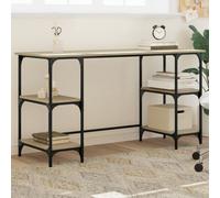Berkfield Desk Sonoma Oak 140X50X75 Cm Metal And Engineered Wood