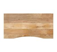 Berkfield Desk Top With Curve 110X60X2.5 Cm Solid Wood Rough Mango
