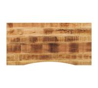 Berkfield Desk Top With Curve 110X60X2.5 Cm Solid Wood Rough Mango