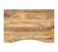 Berkfield Desk Top With Curve 80X60X2.5 Cm Solid Wood Rough Mango