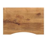 Berkfield Desk Top With Curve 80X60X2.5 Cm Solid Wood Rough Mango