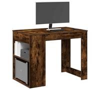 Berkfield Desk With Drawer And Shelf Smoked Oak 102X62X77.5 Cm Engineered Wood