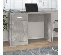 Berkfield Desk With Drawer&cabinet Concrete Grey 100X40X73 Cm Engineered Wood