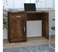 Berkfield Desk With Drawer&cabinet Smoked Oak 100X40X73 Cm Engineered Wood