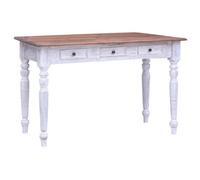Berkfield Desk With Drawers White 117X57X75 Cm Solid Reclaimed Wood