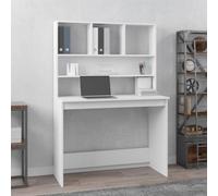Berkfield Desk With Shelves White 102X45X148 Cm Engineered Wood