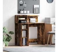 Berkfield Desk With Storage Smoked Oak 90X48X101.5 Cm Engineered Wood