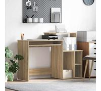 Berkfield Desk With Storage Sonoma Oak 120.5X44X88.5 Cm Engineered Wood