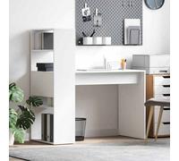 Berkfield Desk With Storage White 113X54X120 Cm Engineered Wood