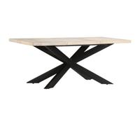 Berkfield Dining Table 180X90X76 Cm Solid Bleached Mango Wood
