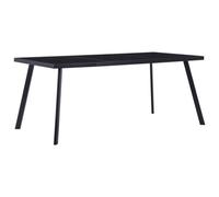 Berkfield Dining Table Black 160X80X75 Cm Tempered Glass