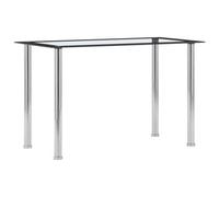 Berkfield Dining Table Black And Transparent 120X60X75 Cm Tempered Glass