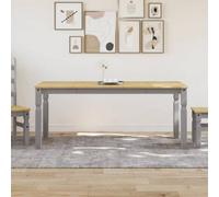 Berkfield Dining Table Corona Grey 180X90X75 Cm Solid Wood Pine