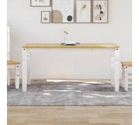 Berkfield Dining Table Corona White 160X80X75 Cm Solid Wood Pine