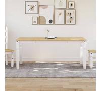 Berkfield Dining Table Corona White 180X90X75 Cm Solid Wood Pine