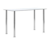 Berkfield Dining Table Transparent 120X60X75 Cm Tempered Glass