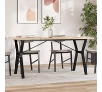 Berkfield Dining Table Y-Frame 160X80X75.5 Cm Solid Wood Pine And Steel