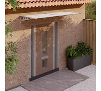 Berkfield Door Canopy Grey And Transparent 239X90 Cm Polycarbonate