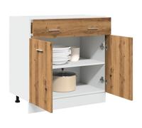 Berkfield Drawer Bottom Cabinet Artisan Oak 80X46X81.5 Cm Engineered Wood