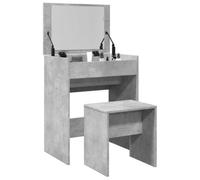 Berkfield Dressing Table And Stool Concrete Grey 60X40X113.5 Cm