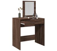 Berkfield Dressing Table With Mirror Brown Oak 73X46.5X120 Cm
