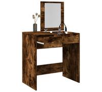 Berkfield Dressing Table With Mirror Smoked Oak 73X46.5X120 Cm
