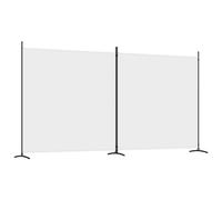 Berkfield Durable 2-Panel Room Divider White 348X180 Cm Fabric