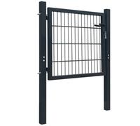 Berkfield Durable 2D Fence Gate (Single) Anthracite Grey 106 X 130 Cm