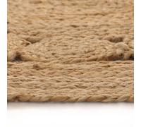 Berkfield Durable Area Rug Braided Design Jute 240 Cm Round