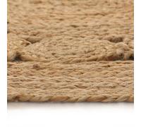 Berkfield Durable Area Rug Braided Design Jute 90 Cm Round