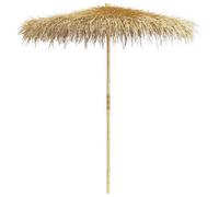 Berkfield Durable Bamboo Parasol With Banana Leaf Roof 210 Cm