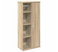 Berkfield Durable Bathroom Cabinet With Roll Holder Sonoma Oak 39X22X90 Cm