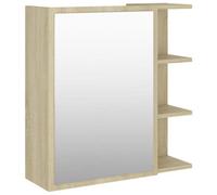 Berkfield Durable Bathroom Mirror Cabinet Sonoma Oak 62.5X20.5X64 Cm Engineered Wood