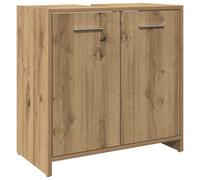 Berkfield Durable Bathroom Sink Cabinet Artisan Oak 60X33X60 Cm Engineered Wood