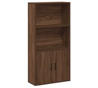 Berkfield Durable Bookcase Brown Oak 60X24X120 Cm Engineered Wood