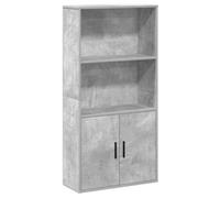 Berkfield Durable Bookcase Concrete Grey 60X24X120 Cm Engineered Wood