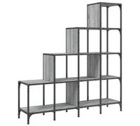 Berkfield Durable Bookcase Grey Sonoma 122X30X132 Cm Engineered Wood And Metal